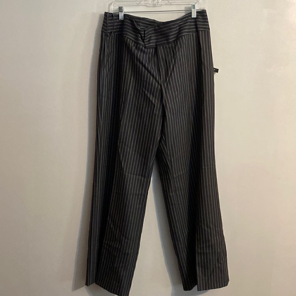 Perry Ellis Gray stripe Wide leg pants, size 16